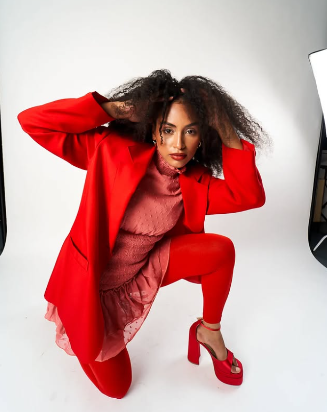 Commercial campaign - Red suit fashion